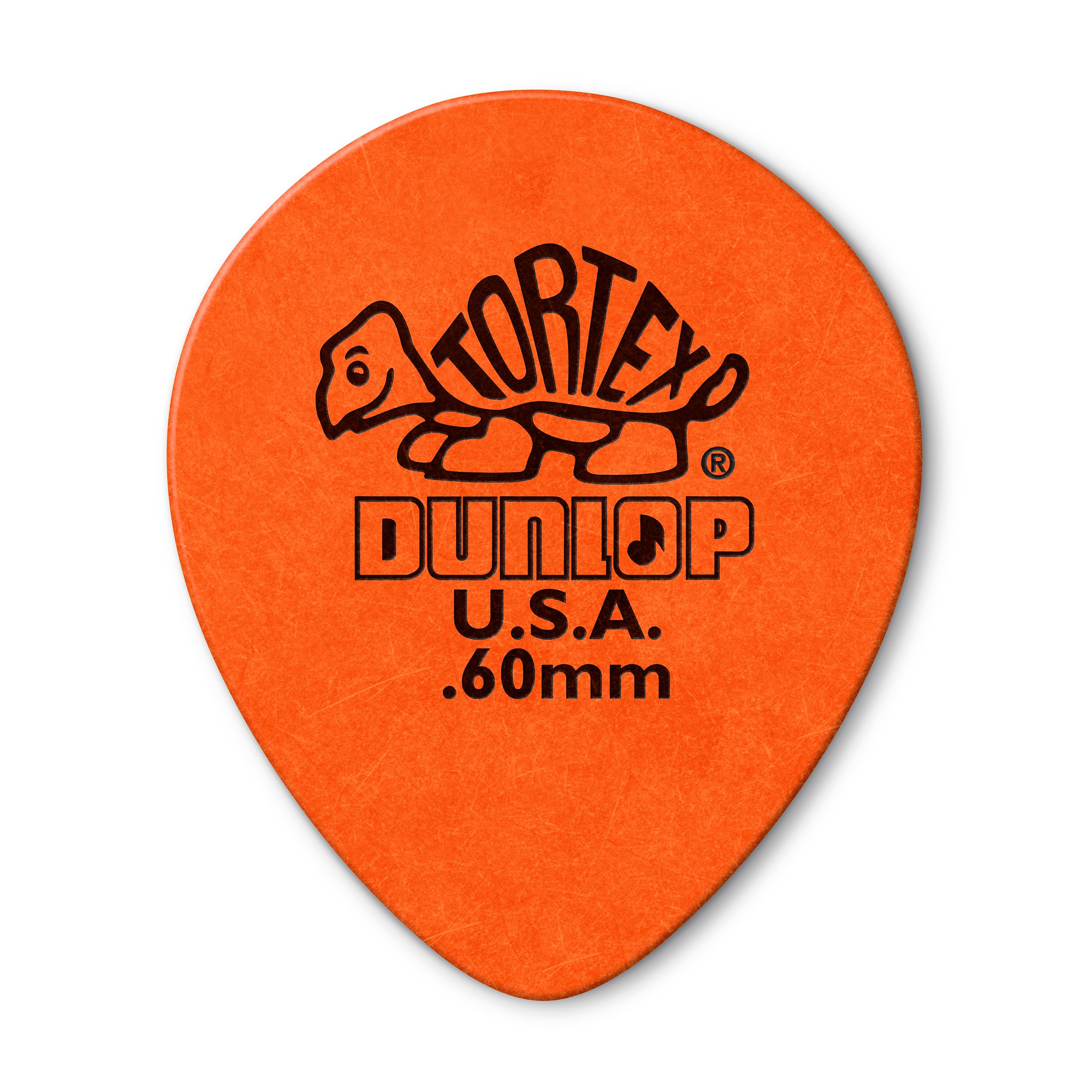 Dunlop 413R.60 Tortex® Tear Drop, Orange.60mm, 72/Bag