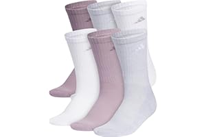 adidas Women's Athletic Cushioned Crew Socks, 6-Pack, Durable, Moisture-Wicking, Cushioned, Arch Support Socks for Women