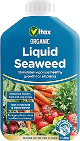 Vitax Organic Liquid Seaweed Concentrate 1L for Plants Flowers Fruit Vegetables