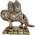 GURU JEE™ Handcrafted Brass Goddess MATA Chandi Chamunda Maa Devi Durga Maa Statue Idol for Puja Mandir Temple Home Décor Gifts Showpiece