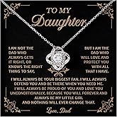 Mapileng To My Daughter Necklace from Dad with Heartfelt Message & Elegant Box, Daughter Jewelry with Inspirational Message Card from Mommy And Daddy Necklace Birthday Christmas Gifts