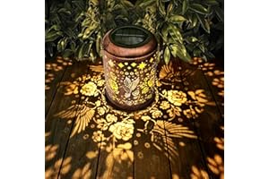 Diinor Solar Hummingbird Lanterns Outdoor Waterproof Birthday Gifts for Women Mom Grandma Garden Decor Hanging Solar Lights Metal Decoration Outside for Yard, Patio,Backyard,Porch