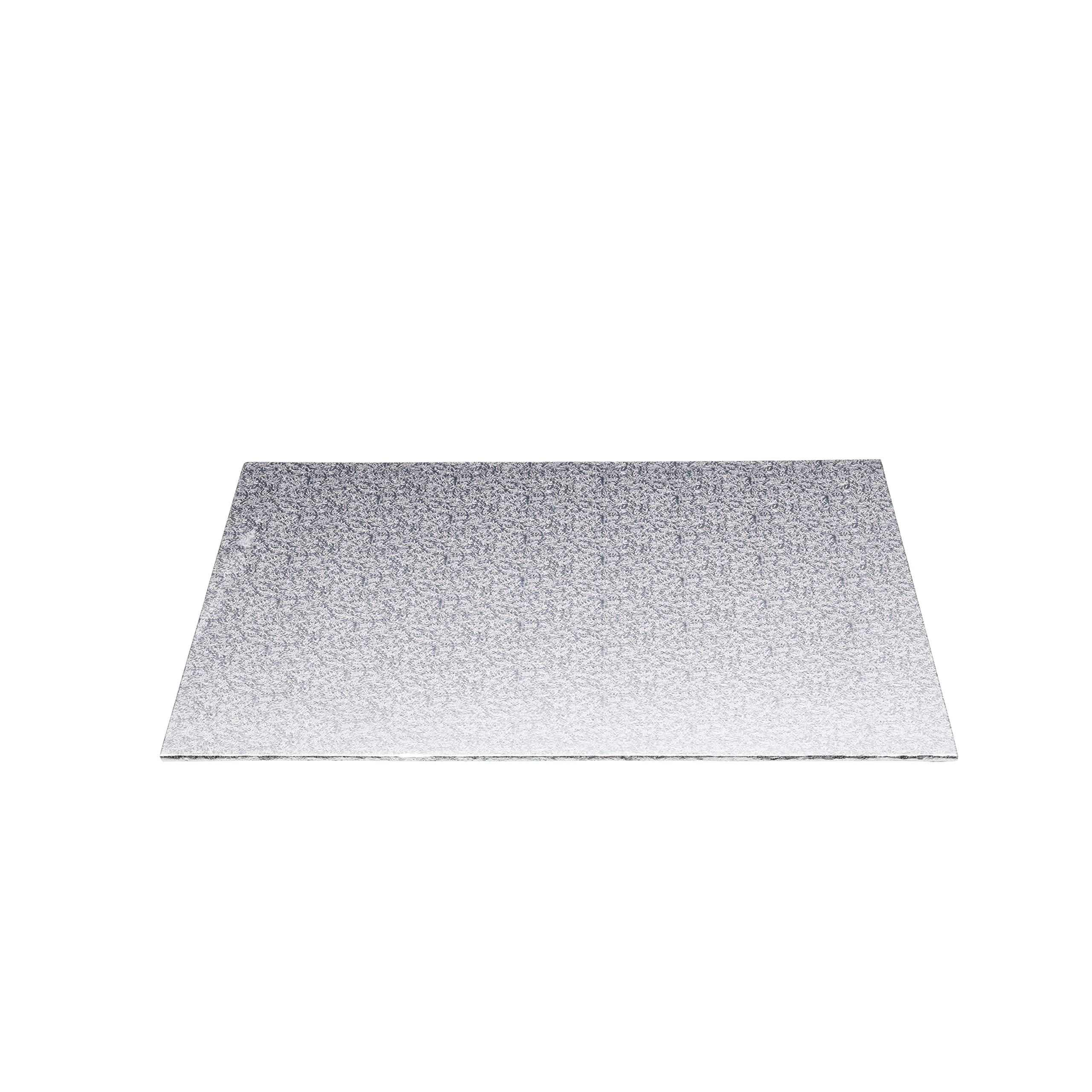 KitchenCraft Sweetly Does It 14 Inch Cake Board, Square, Cardboard/Foil, Silver, 35 cm