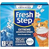 Fresh Step Advanced Extreme Clumping Cat Litter with Odor Control - Mountain Spring Scent, 18.5lb (Pack of 2)