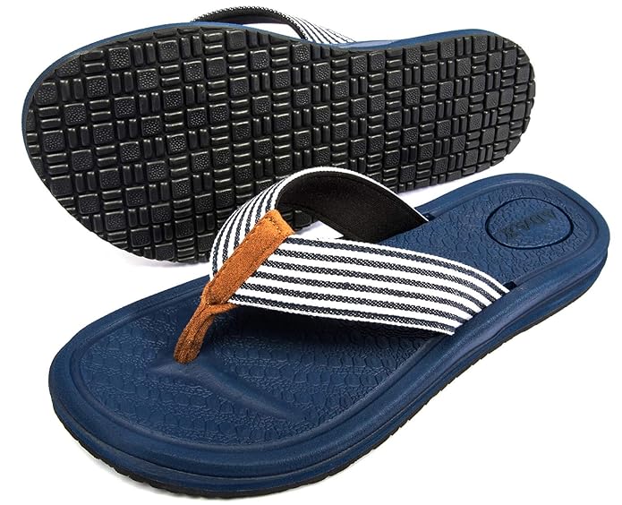 Buy ADAX Womens Lightweight Flip Flops Wide Comfortable Soft Cushion