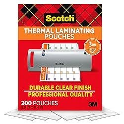 Scotch Thermal Laminating Pouches, 200