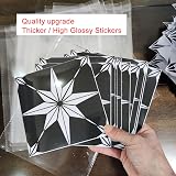 Heimerdinger Black Starry Tile Stickers Fireplace Waterproof Removable Peel view 5
