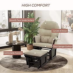HOMCOM Nursery Glider Rocking Chair with