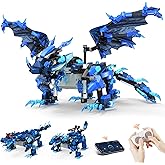OASO Dragon Building Kit with Remote Control STEM Gifts for Boys Kids Ages 8-12, Coding Buildable Technic Toys for Birthday, Buildable 3in1 Models with 590 Pieces