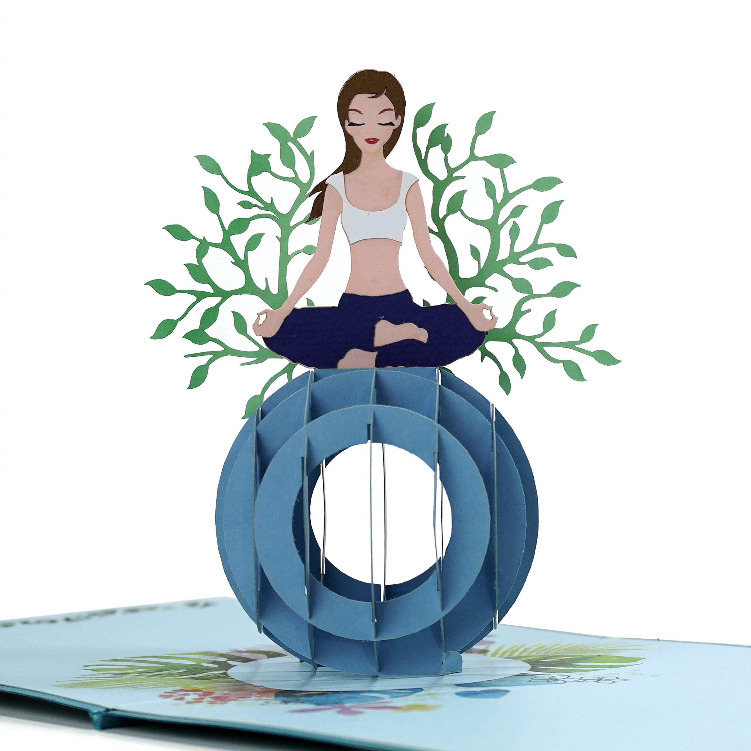 CUTPOPUP Yoga Girl Pop Up Card Mothers Day Card Pop Up, Flower Greeting Cards, 3d Birthday Card Pop Up for Grandma, Mom, Mother In Law UK