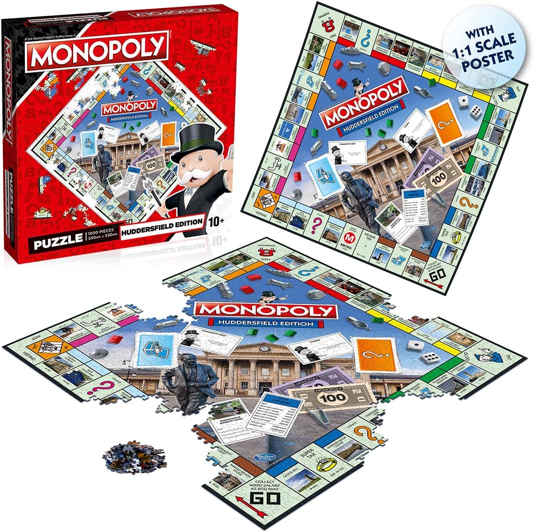 Winning Moves Huddersfield Monopoly 1000 Piece Jigsaw Puzzle Game, inspired by the Huddersfield Monoply board game - Image 4