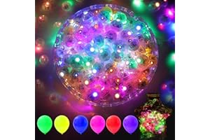 AIKEI 200pcs LED Balloon Lights,Colorful Mini Balls Lights,Long Standby Time Party Lamps,Waterproof for Paper Lantern,Easter Eggs Decor, Halloween Wedding Birthday Party Decoration