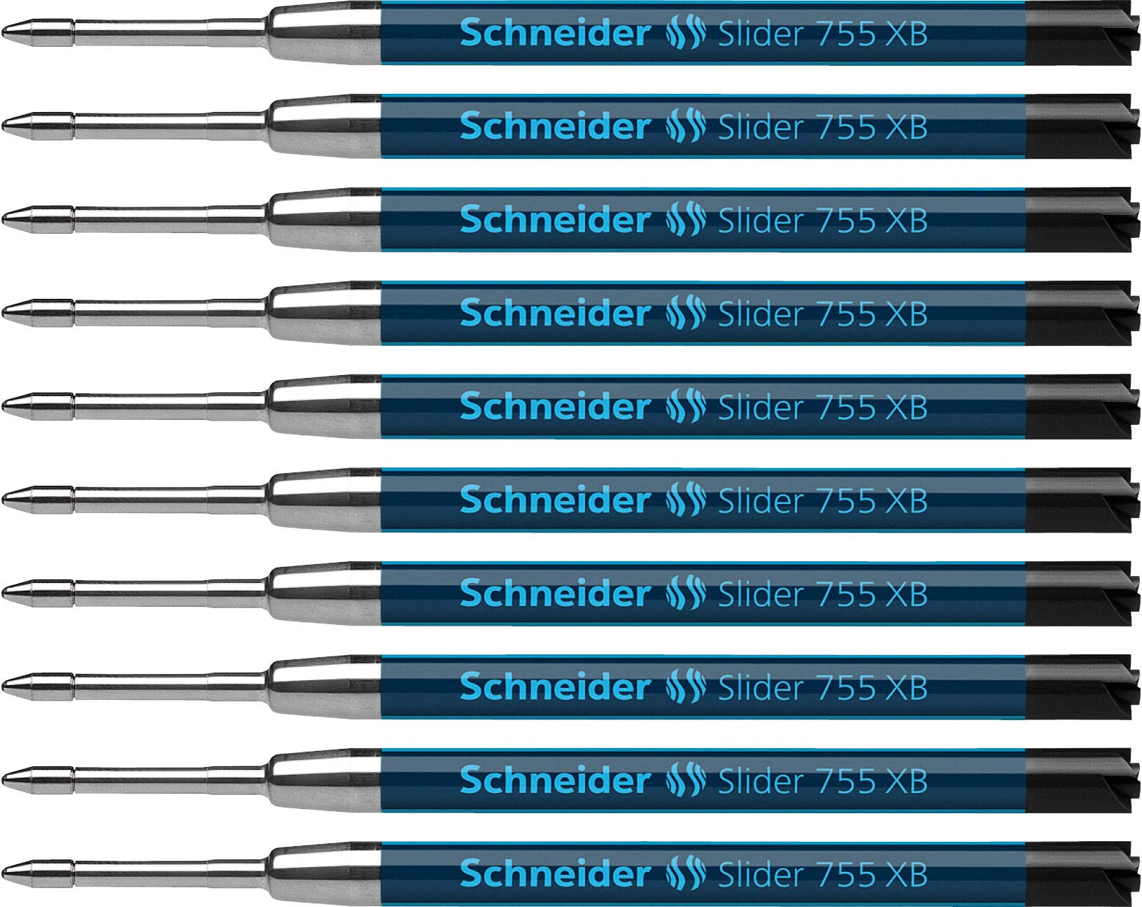 Schneider 175501 Ballpoint Pen Refill Slider 755 Permanent XB,Black,10count(Pack of 1)