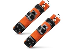 Sadnyy 2 Pcs Welding Rod Holder, Flame-Resistant Electrode Bag, Thickened Leather Pouch 12.6 x 2.95 Inches with Clip Wearable Waist Toolkit for Arc Welding Rod Storage (Orange)