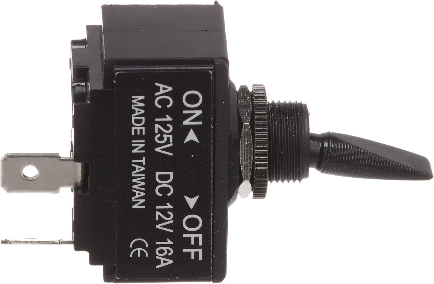 Seachoice 12001 2-Position On/Off Toggle Switch – 15 Amp at 12V DC – 2 Terminals, Black: Automotive