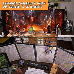 CZYY Foldable Battle Mat with DM Screen, Game
