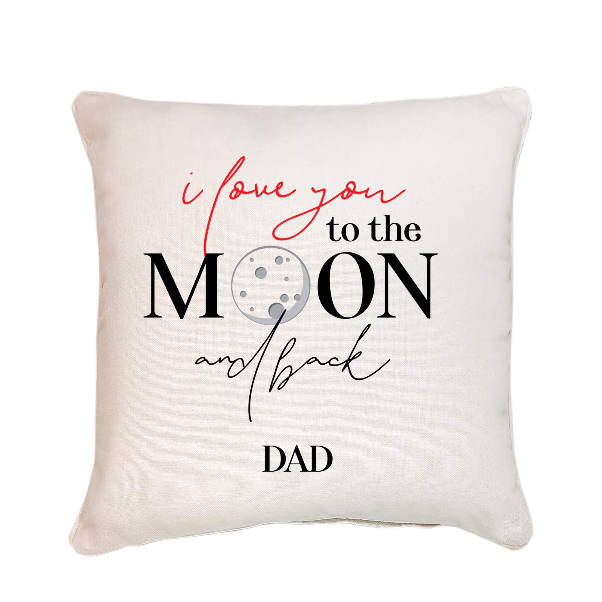 Pomchick Dad Moon Back Cushion Cover I Love You To The Moon Back 40x40CM Gift For Him Dad Daddy Father Uncle Grandad Father's Day Birthday Pillow Case