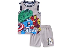 Marvel Spider-Man Miles Morales Avengers Boys Tank Top Shirt and Active Mesh Short Set for Toddlers and Big Kids