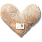 Stillnus Hand-Dyed Lavender Weighted Heart Eye Pillow, Luxury Gift, Earth | Gift for women &bull; Hand-dyed, no two alike &bull; Organic lavender &amp; flaxseed &bull; Warm or cool &bull; Eye mask