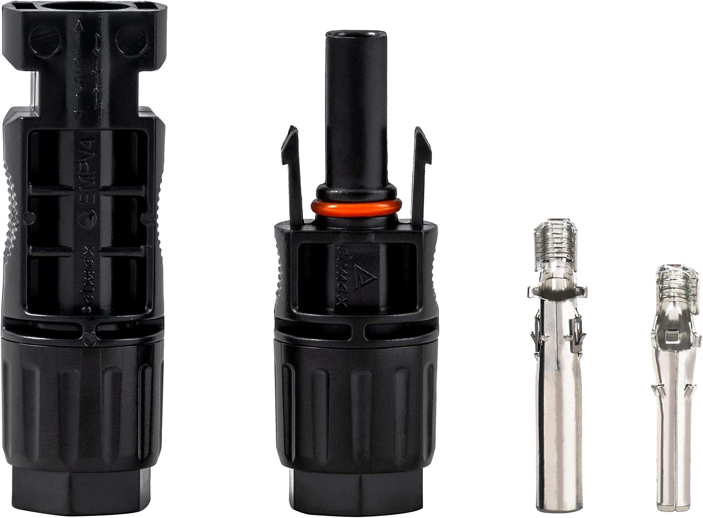 Elmex MC4 Straight Male and Female Connector (Pack of 10) for Solar Panels
