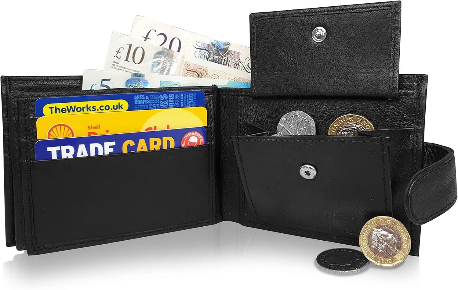 Roamlite Mens Designer Leather Wallet with 9 Credit Card Slots - Image 5