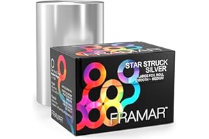 FRAMAR Star Struck Silver Roll Aluminum Foil, Hair Foils for Highlighting, Foil Paper for Hair Colour, Hair Color, Papier Alu
