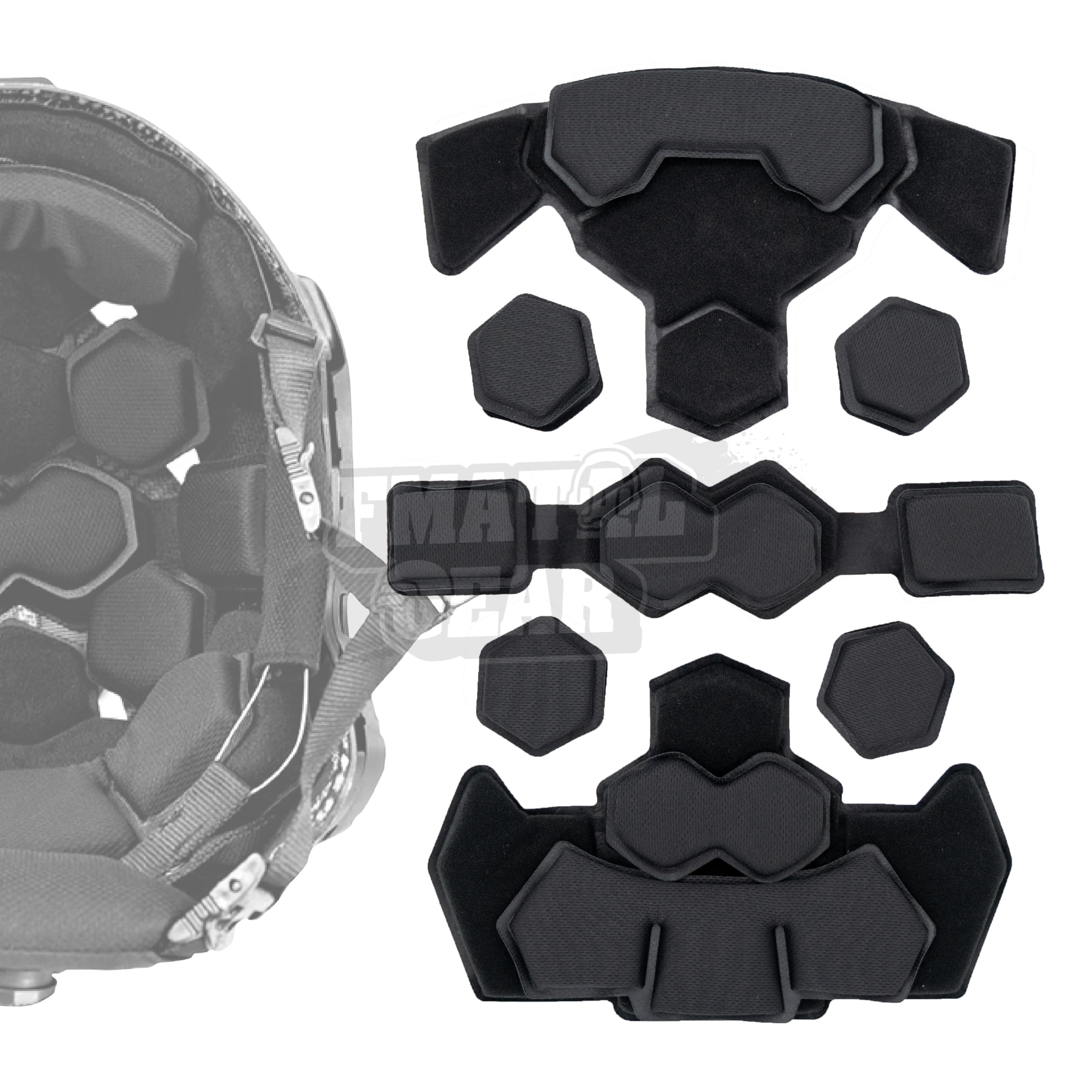 Photo 1 of FMATAL GEAR 2025 Fast Helmet Protective Pads for Fast | SF | EX Helmet (BK)