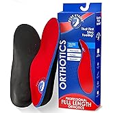 Pure Stride Professional Full Length Orthotics - Shoe Insert & Support for Metatarsals, High Arch, Flat Feet - Pain Relief for Plantar Fasciitis, Arch, Heel - 1 Pair, Men's 8-8.5 / Women's 10-10.5