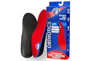 Pure Stride Professional Full Length Orthotics - Shoe Insert & Support for Metatarsals, High Arch, Flat Feet - Pain Relief for Plantar Fasciitis, Arch, Heel - 1 Pair, Men's 6-6.5 / Women's 8-8.5