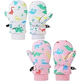ENBAOHUI Baby Waterproof Mittens Threaded waterproof Mitten Fleece Lined Glove Kids Snow Ski Mitten for Boys Girls