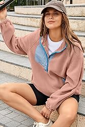 Dokotoo Womens Sweatshirt Fuzzy Sherpa Fleece Color