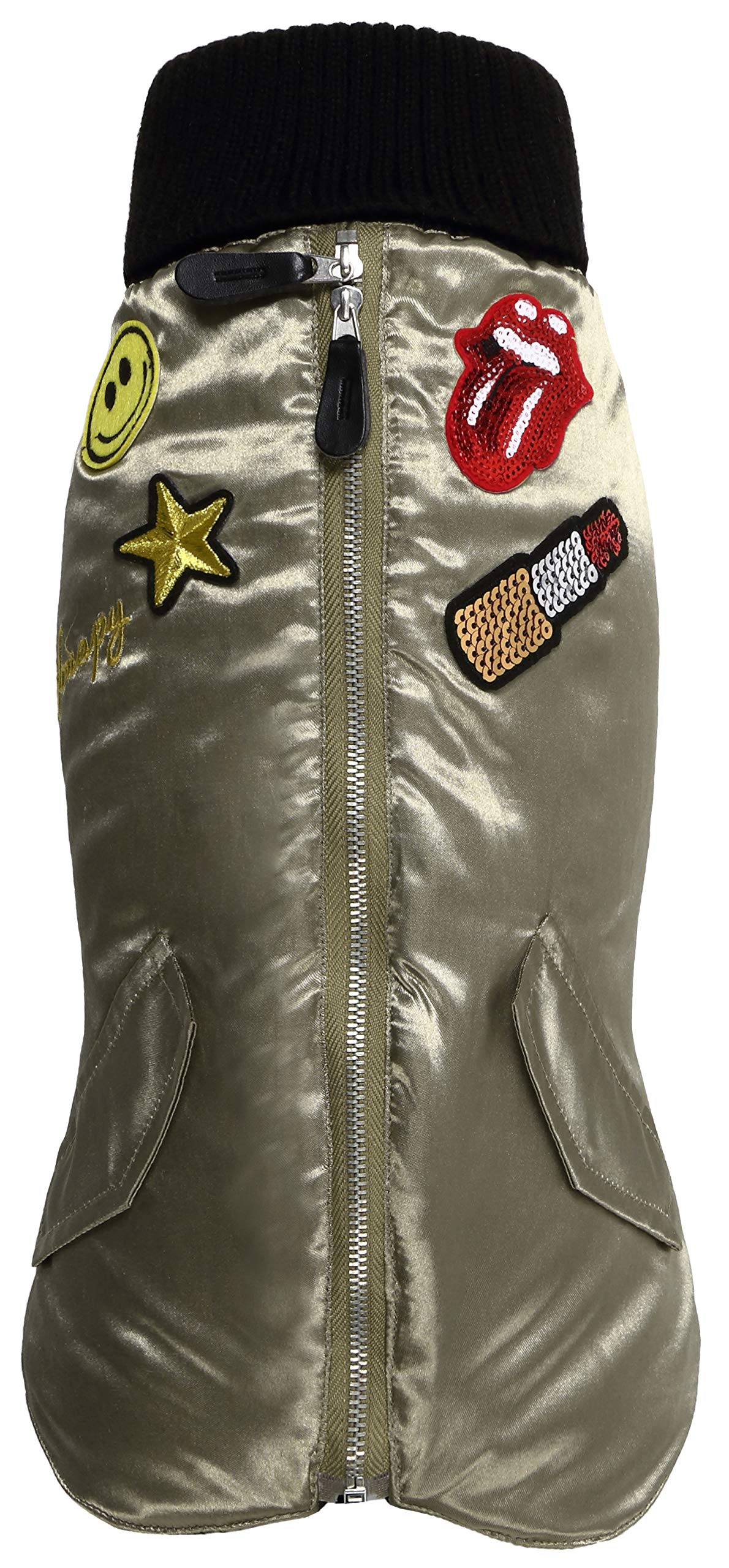 Wouapy 727442 Bomber Stone Dog Coat Khaki Size 42