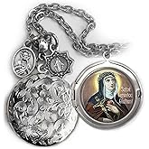 St. Veronica Giuliani Locket Necklace, Patron Saint Confirmation Gift, Italian Charms, Catholic Jewelry