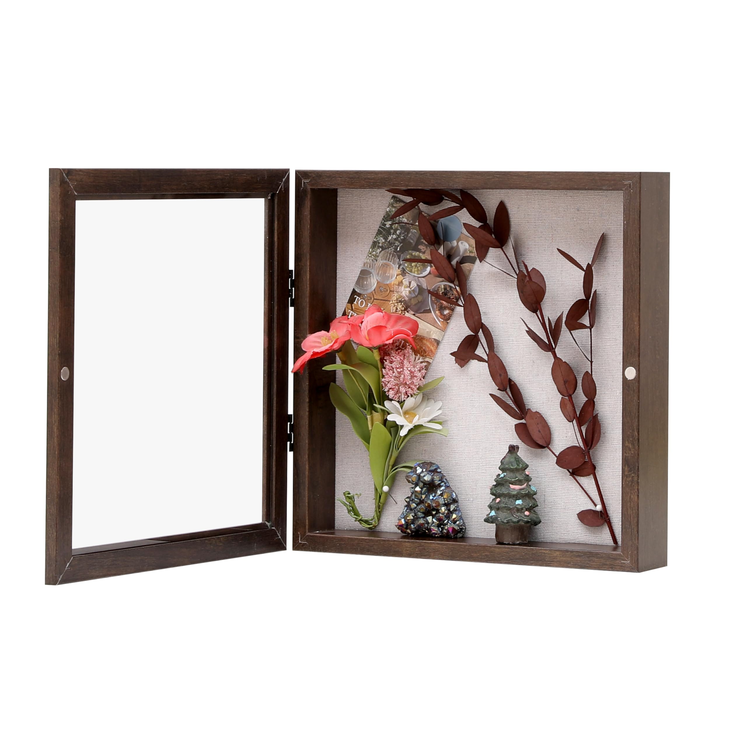 DEMAIKE 10x10 Shadow Box Frame with Linen