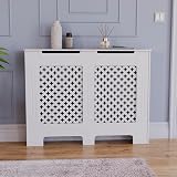 Vida Designs Oxford Radiator Cover White Medium H82xW111xD19cm view 3