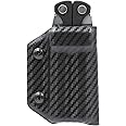 Clip & Carry Kydex Multitool Sheath for the Leatherman CHARGE - Made in USA - EDC Multi Tool Sheath Holder Holster Cover - Carbon Fiber Black