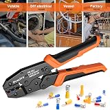 Preciva Insulated Wire Terminal Crimping Tool Kit 0.5-6mm² Ratchet Crimp Plier view 6