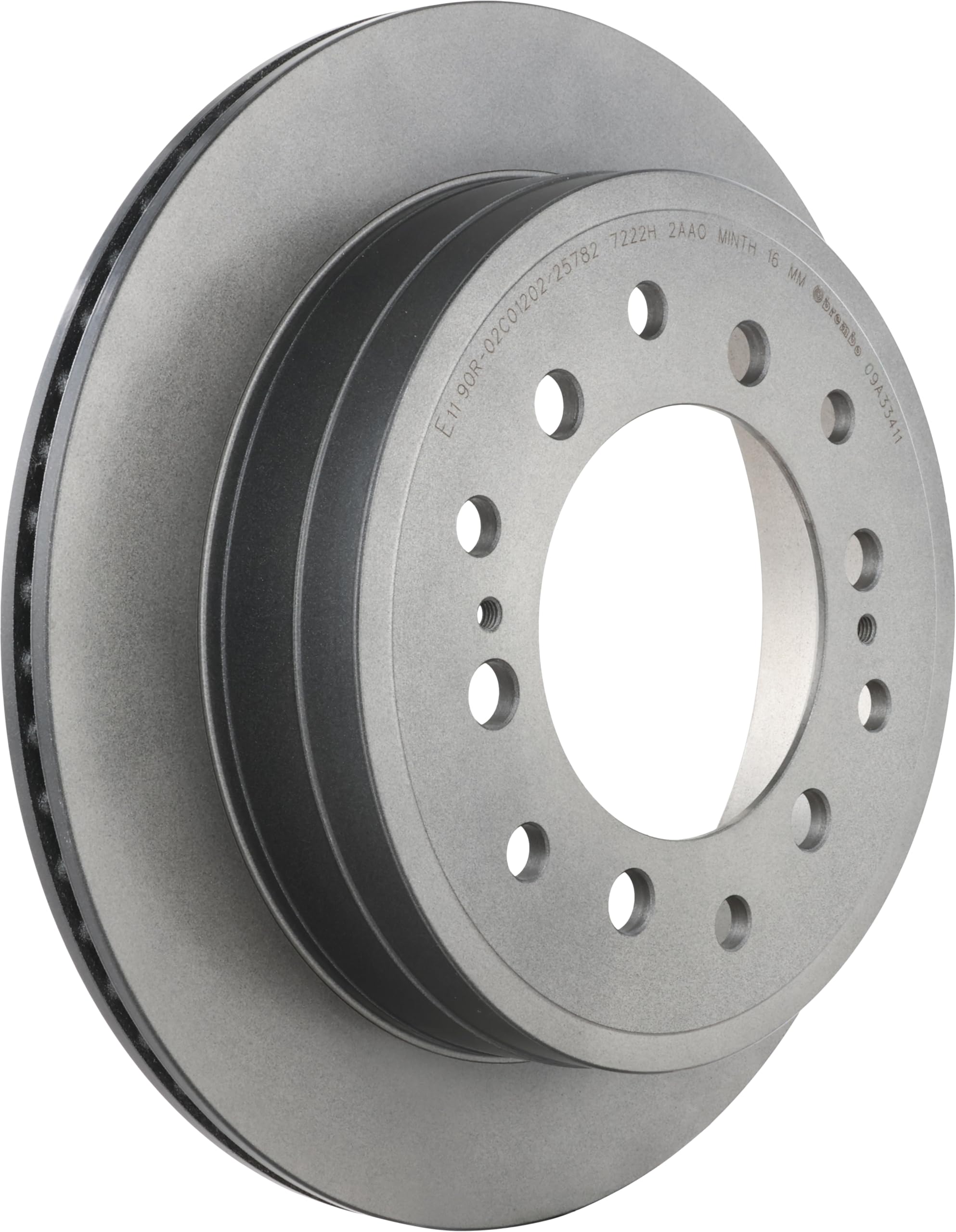 Brembo 09.A334.11 Rotor de freno de disco trasero con revestimiento UV