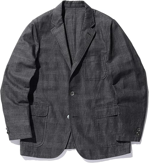 Amazon ビームス Beams テーラードジャケット Plus 3ボタン グレンチェック シャツジャケット メンズ Charcoal G Xs コート ジャケット 通販