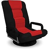 Best Choice Products Swivel Gaming Chair 360 Degree Multipurpose Floor Chair Rocker for TV, Reading, Playing Video Games w/Lu