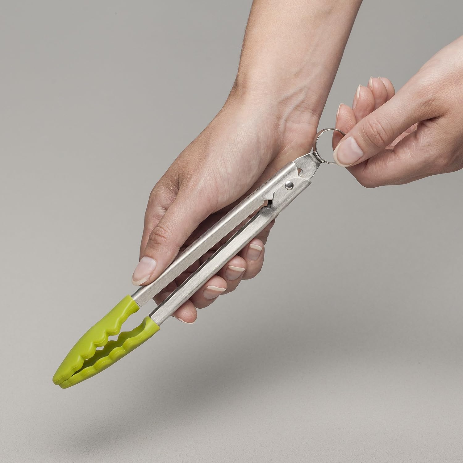 Zeal J141L Silicone Non Stick Kitchen Mini Tongs with Stainless Steel Handle (20cm) -Lime, Green, 20 cm, Lime Green - Image 5