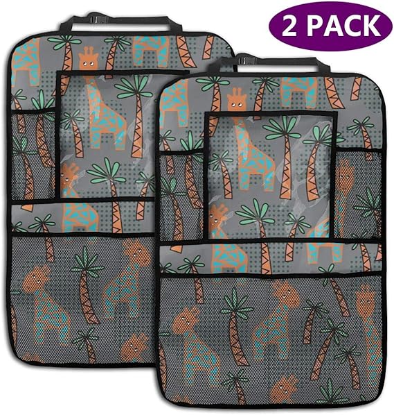 PKLUAS - Juego de 2 protectores de asiento trasero para coche