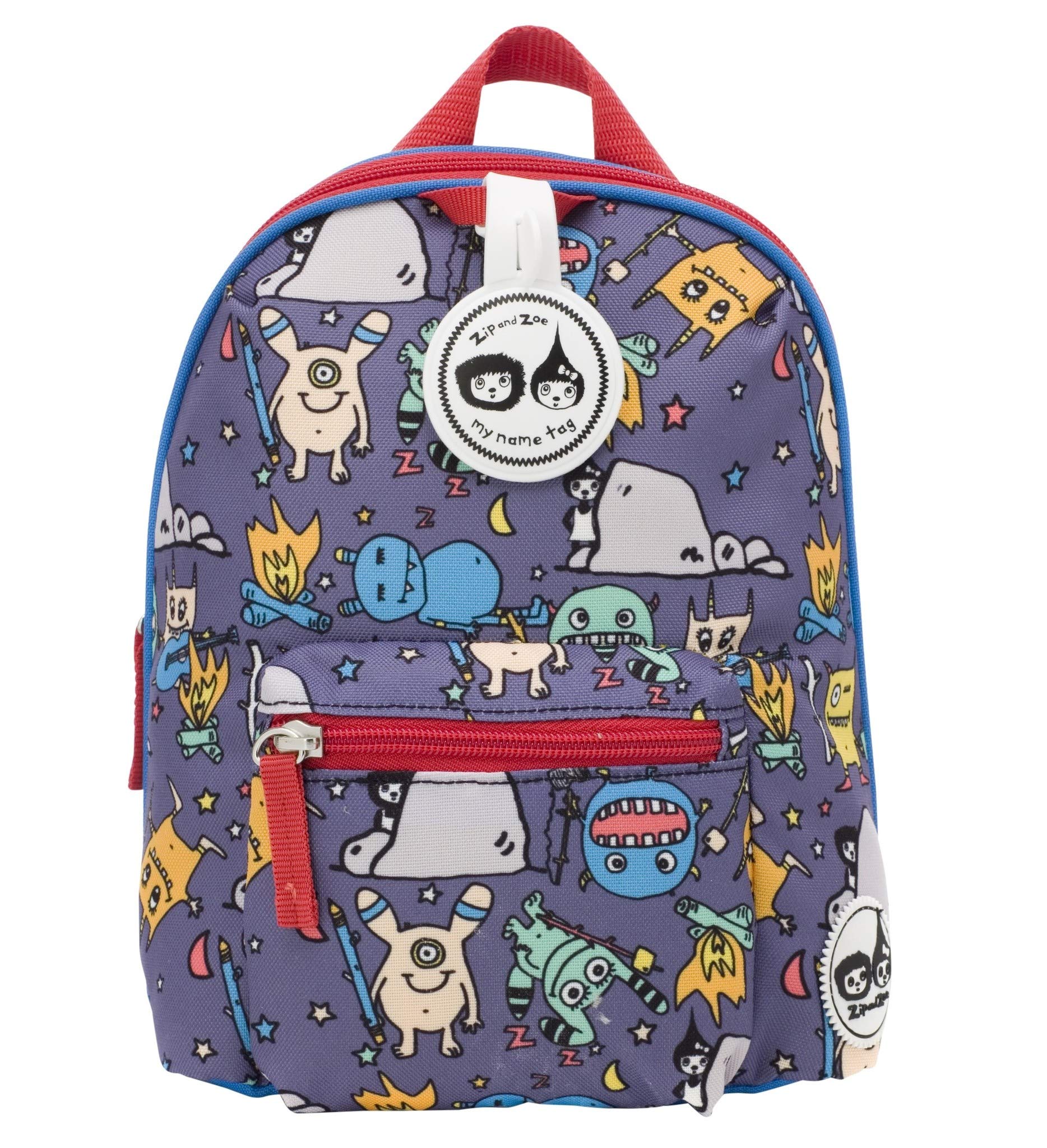 Zip & Zoe Monster Toddler Kids Children Mini Backpack Rucksack With Reins Girl Boy monster print