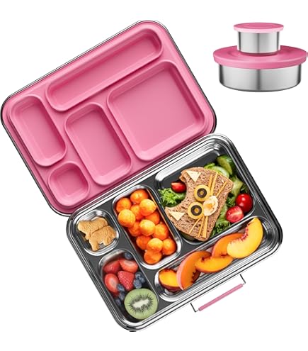 Amazon.com: AOHEA Stainless Steel Lunch Box for Kids, Leak Proof