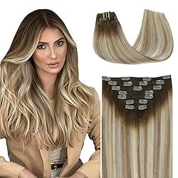 SURNEL Balayage Clip in Hair Extensions Human Hair