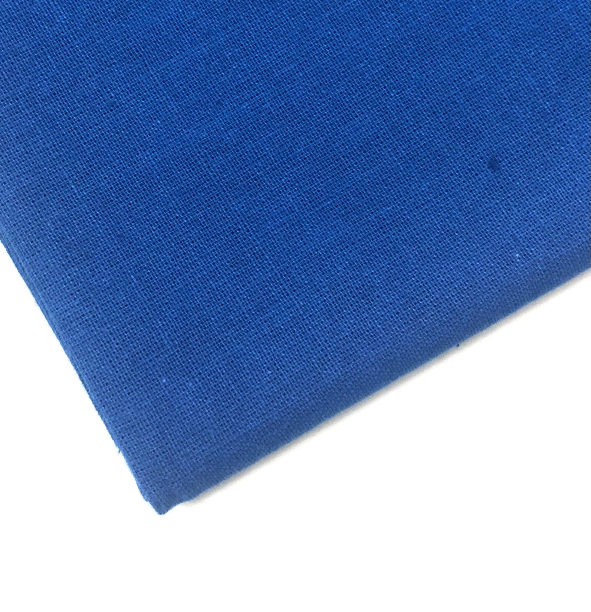 Plain Royal Blue 100% Cotton Fabric for Quilting, Sewing, Dressmaking, Arts & Crafts - 60 Inch Wide M&J® (Royal Blue, 1 METRE)
