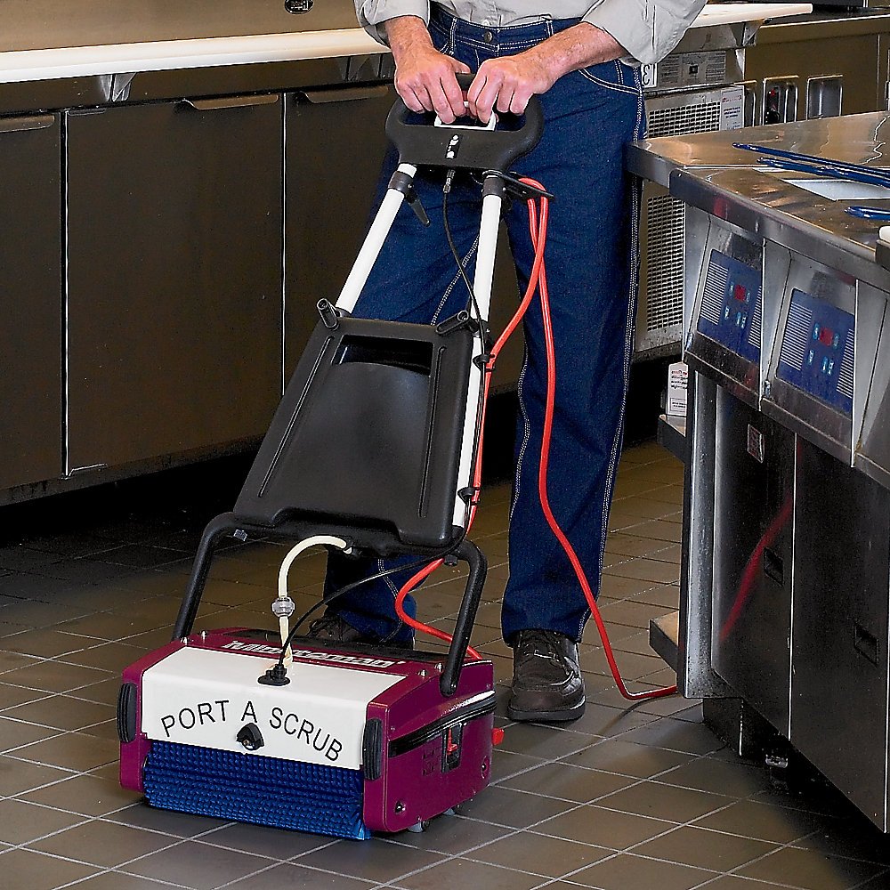 Minuteman Port A Scrub Floor Cleaner With Transport Cart Floor