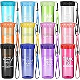 Rtteri 12 Pcs Valentines Employee Appreciation Gift Thank You Cups 15oz Inspirational Team Water Bottles Bulk Dietary Week Gift for Staff Nurse Healthcare Volunteer Assistant(Multicolor,Inspirational)