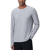 THE GYM PEOPLE Men's Long Sleeve Workout Shirts Moisture Wicking Athletic Running Tee Tops with Thumb Holes