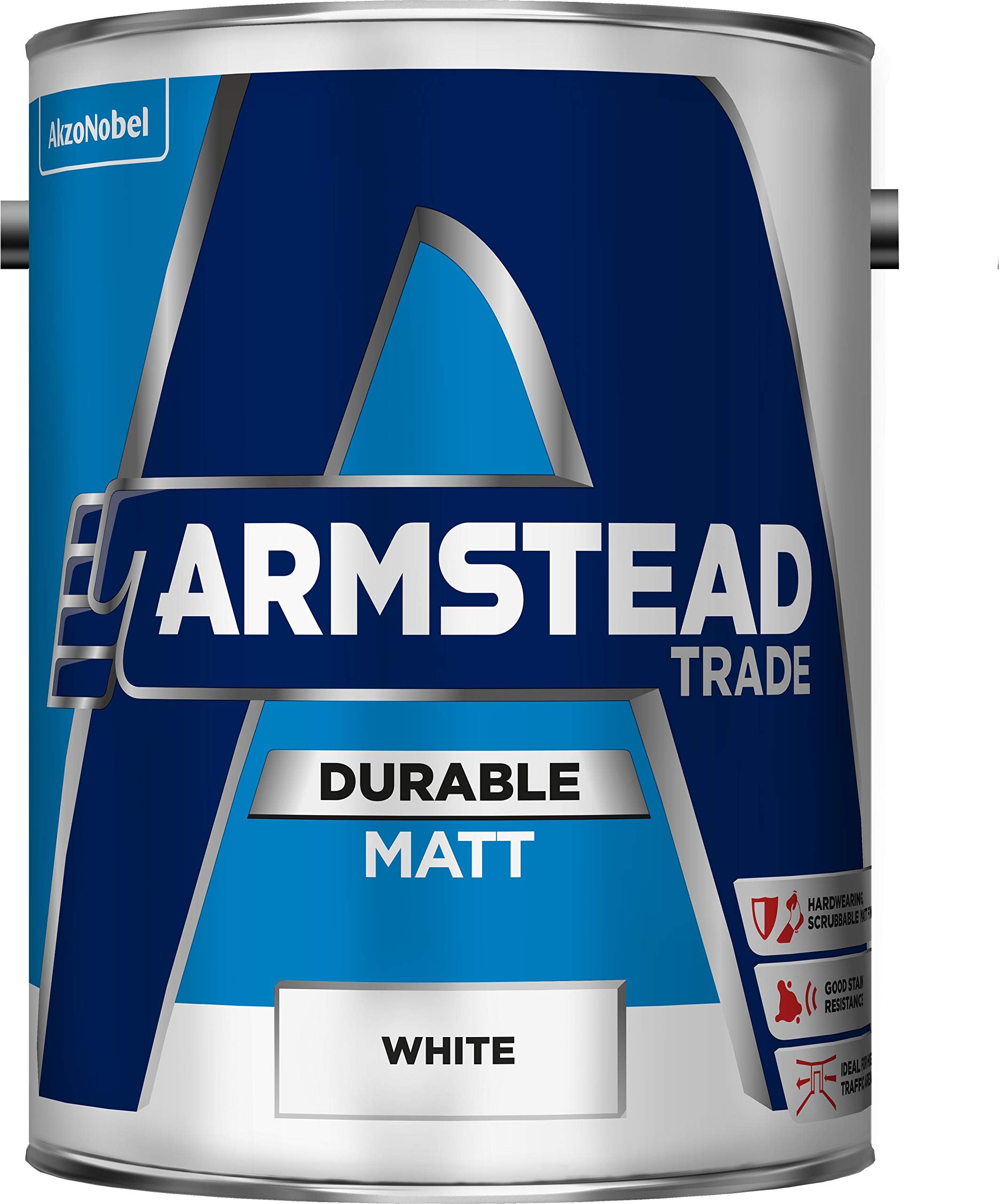 Armstead Trade Durable Matt White 5 Litres